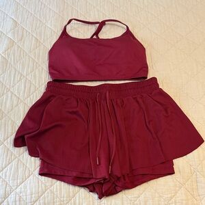 90 degree by reflex bundle Red Athletic Two-Piece Set